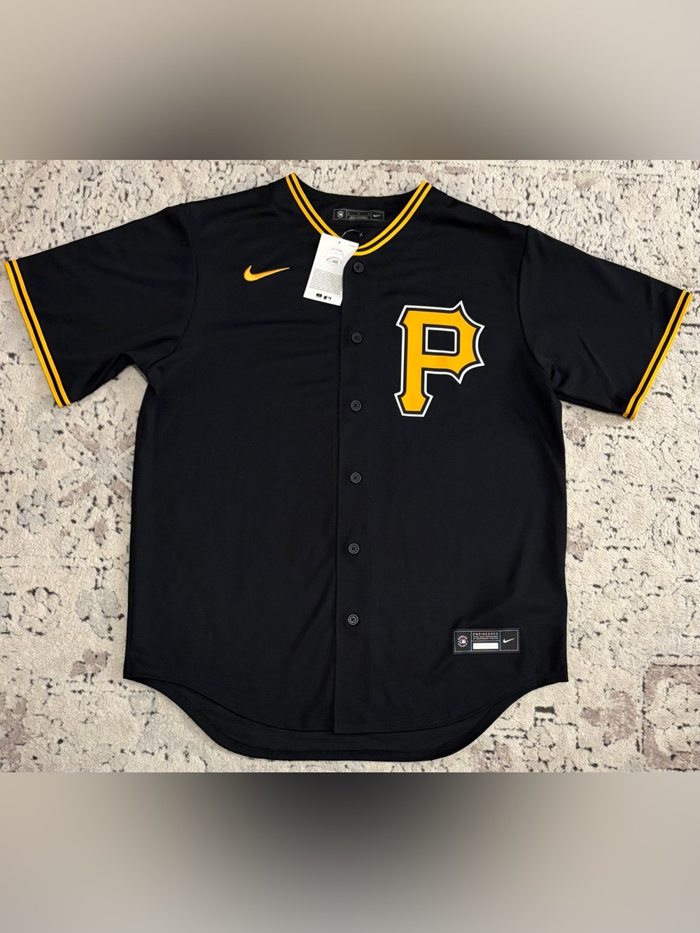 Nike Authentic Pittsburgh Pirates Black MLB Baseball Jersey Men’s Size: Large